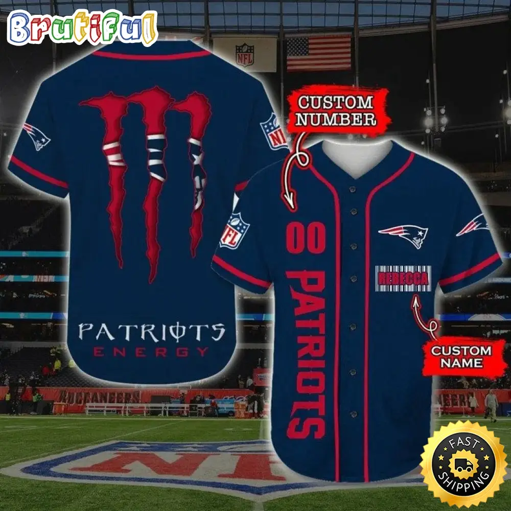 Personalized NFL New England Patriots Baseball Jersey Iconic Baseball Wear