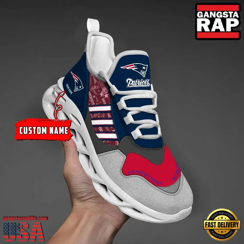 Personalized NFL New England Patriots Clunky Sport Max Soul Shoes