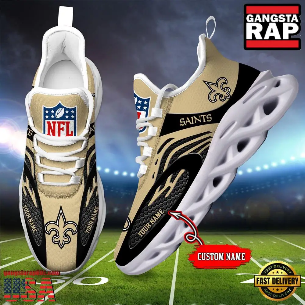 Personalized NFL New Orleans Saints Max Soul Shoes