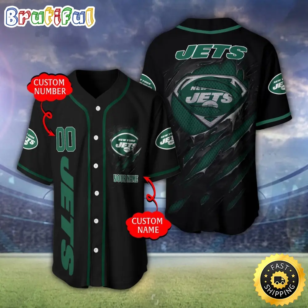 Personalized NFL New York Jets Baseball Jersey Stylish Baseball Tops