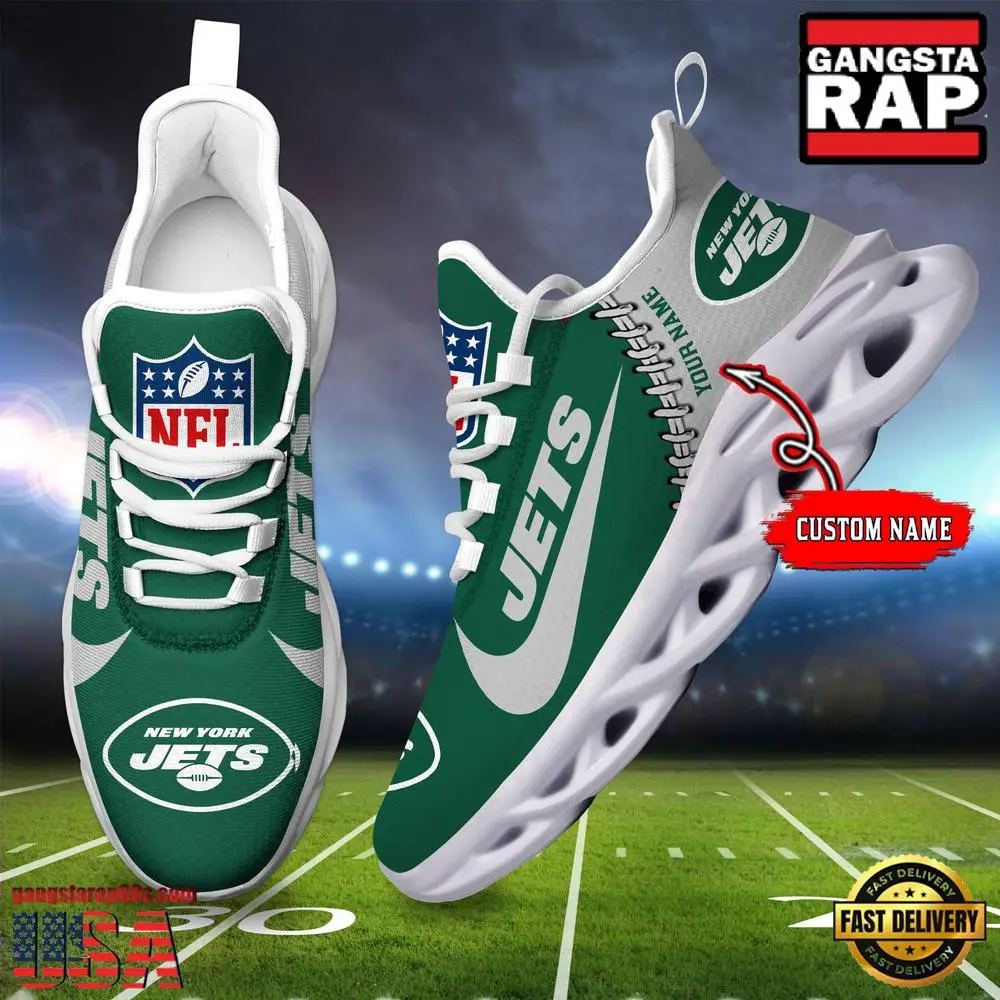Personalized NFL New York Jets Name Max Soul Shoes