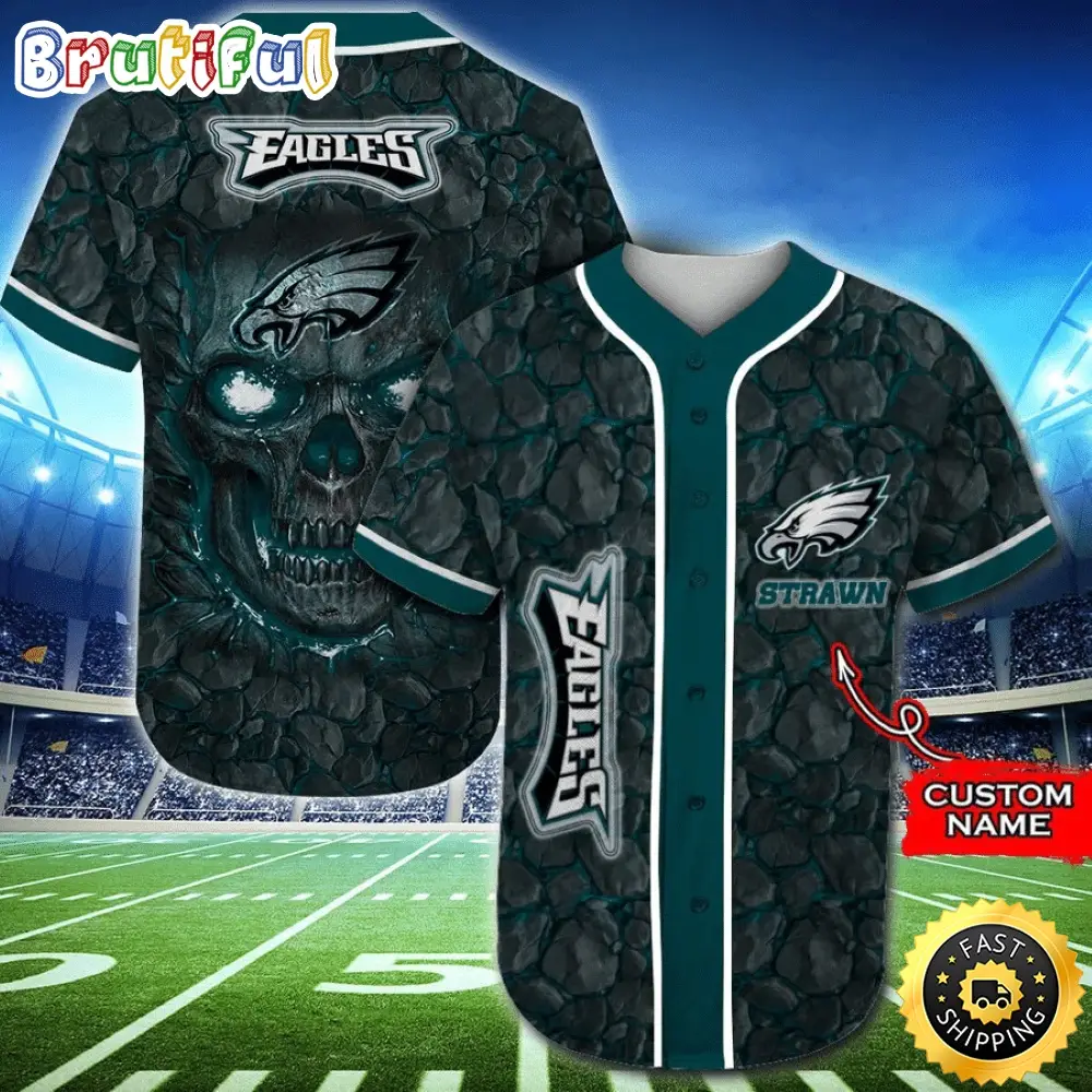 Personalized NFL Philadelphia Eagles Baseball Jersey Essential Team Tops