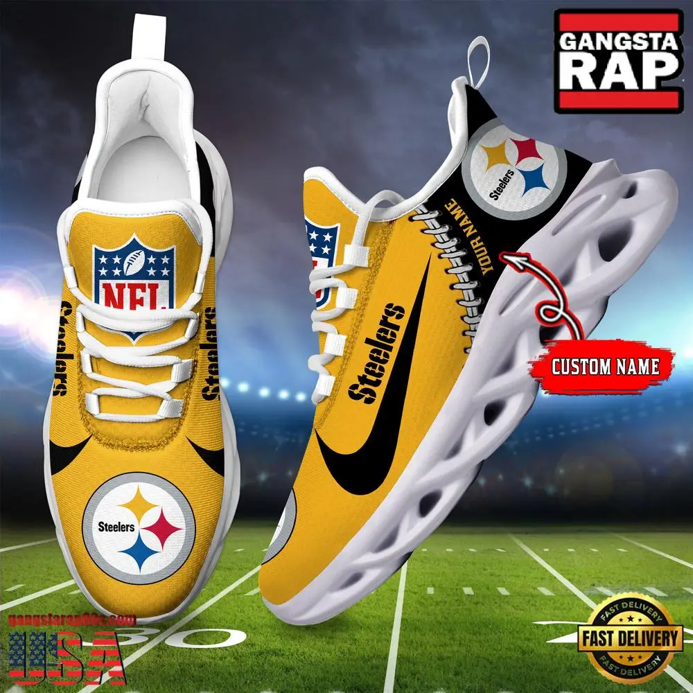 Personalized NFL Pittsburgh Steelers Name Max Soul Shoes