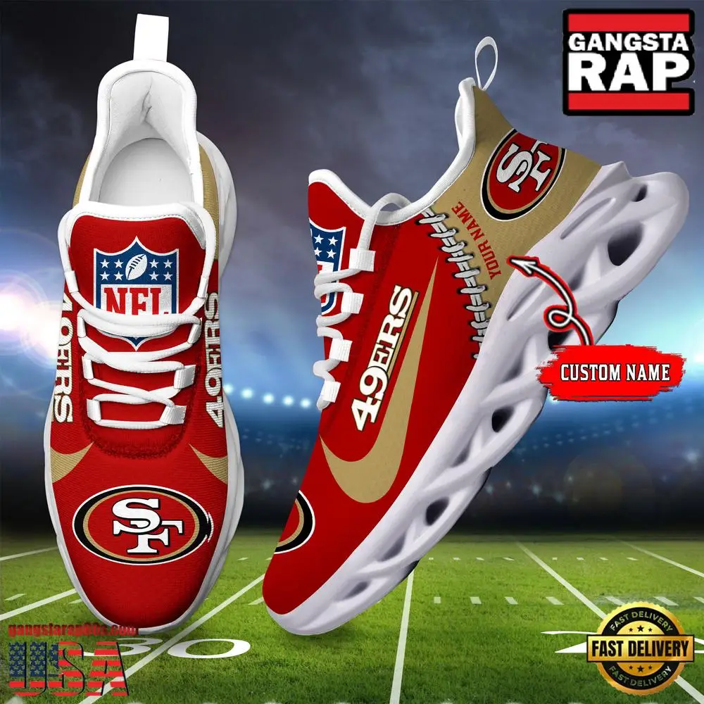 Personalized NFL San Francisco 49ers Name Max Soul Shoes