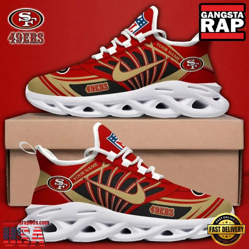 Personalized NFL San Francisco 49ers Team Logo Max Soul Shoes