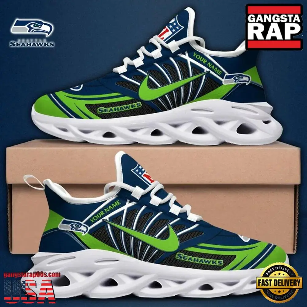 Personalized NFL Seattle Seahawks Team Logo Max Soul Shoes