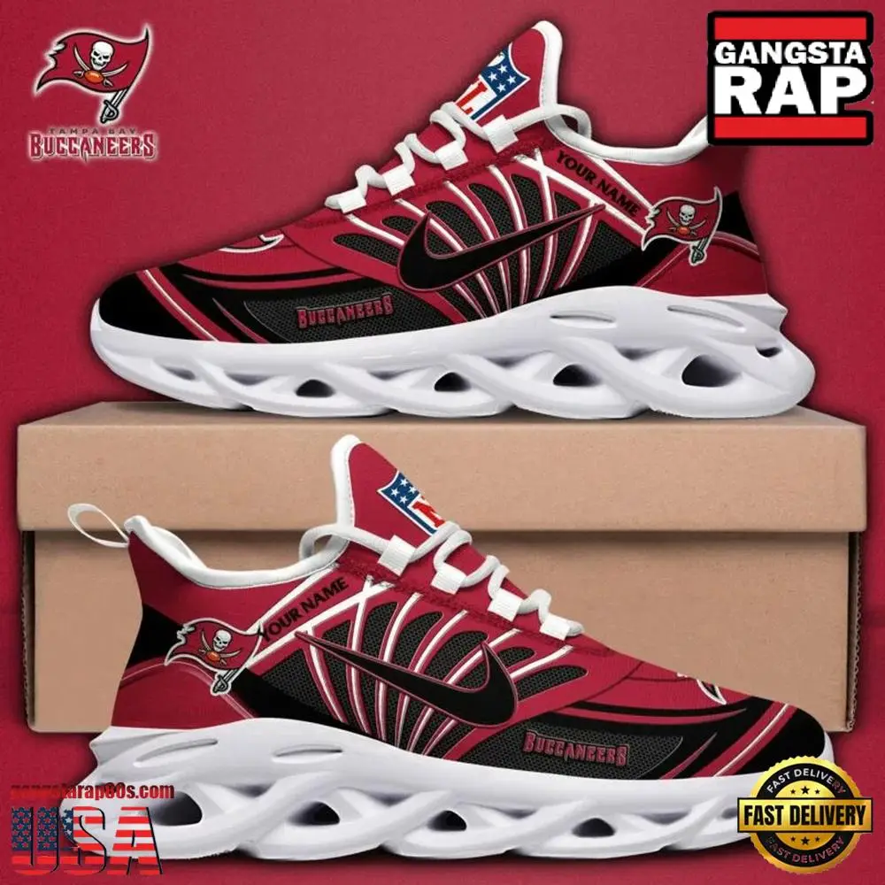 Personalized NFL Tampa Bay Buccaneers Team Logo Max Soul Shoes