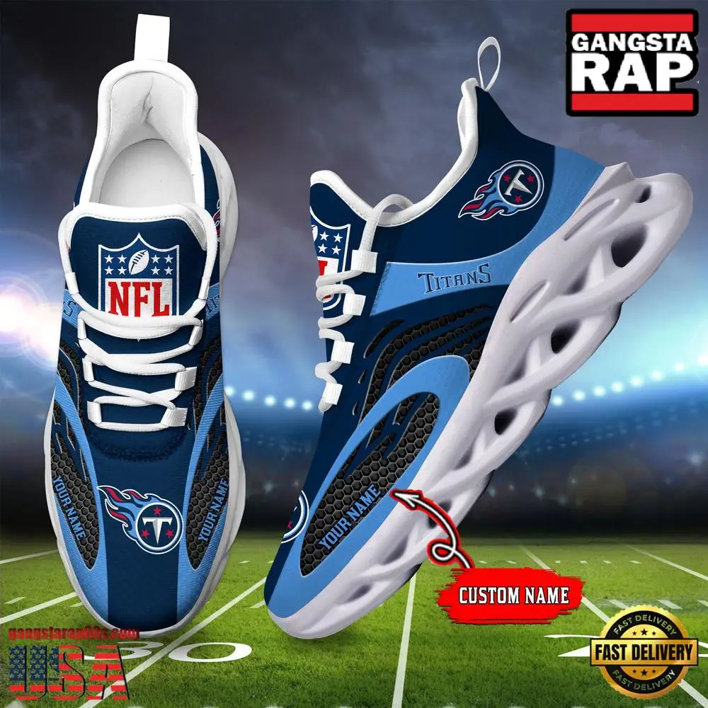 Personalized NFL Tennessee Titans Max Soul Shoes Personalized NFL Tennessee Titans Max Soul Shoes - Image 1