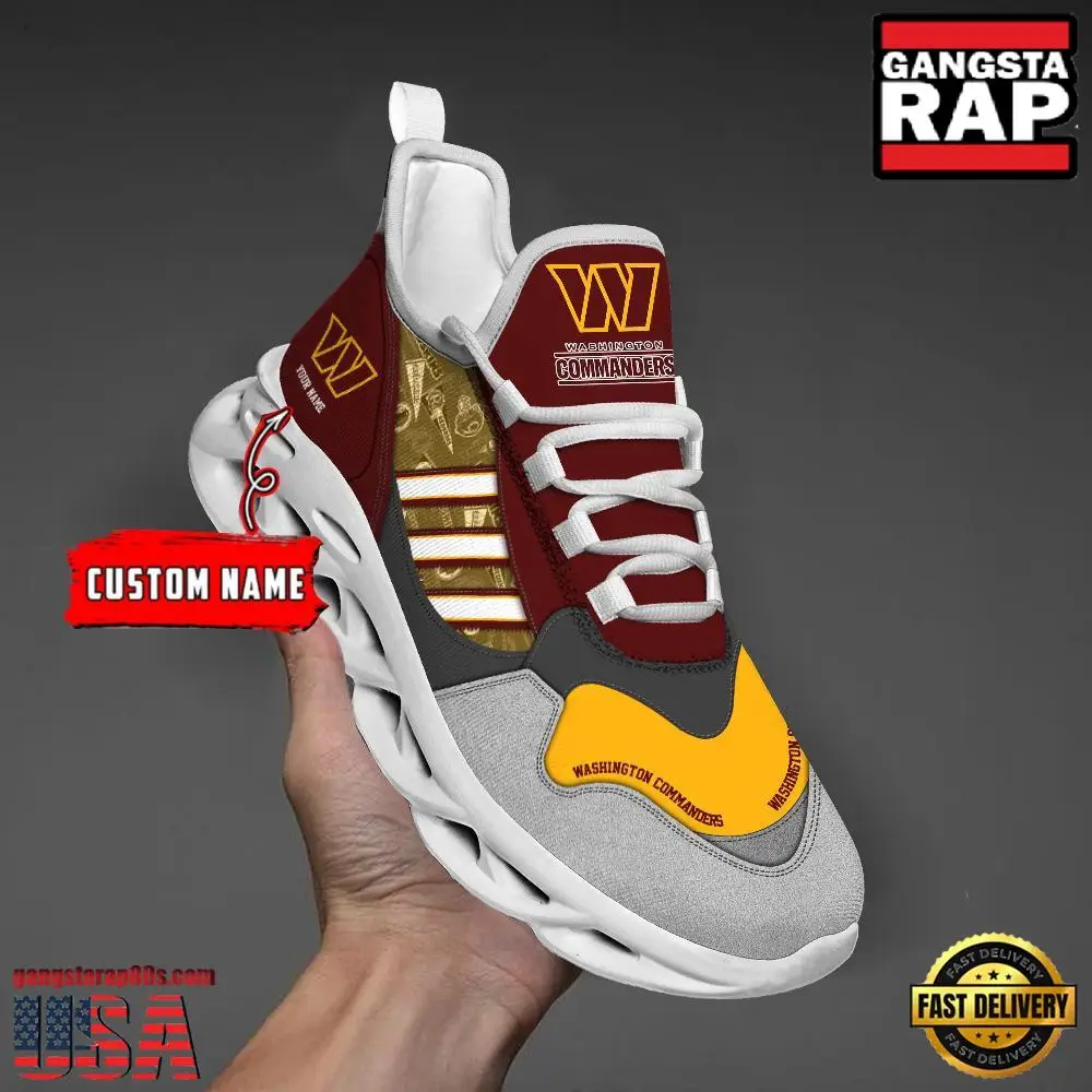 Personalized NFL Washington Commanders Clunky Sport Max Soul Shoes