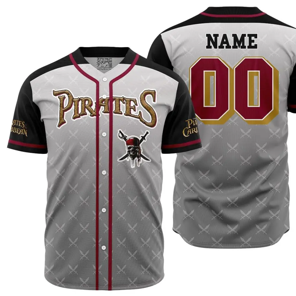 Personalized Pirates Of The Caribbean V1 Baseball Jersey