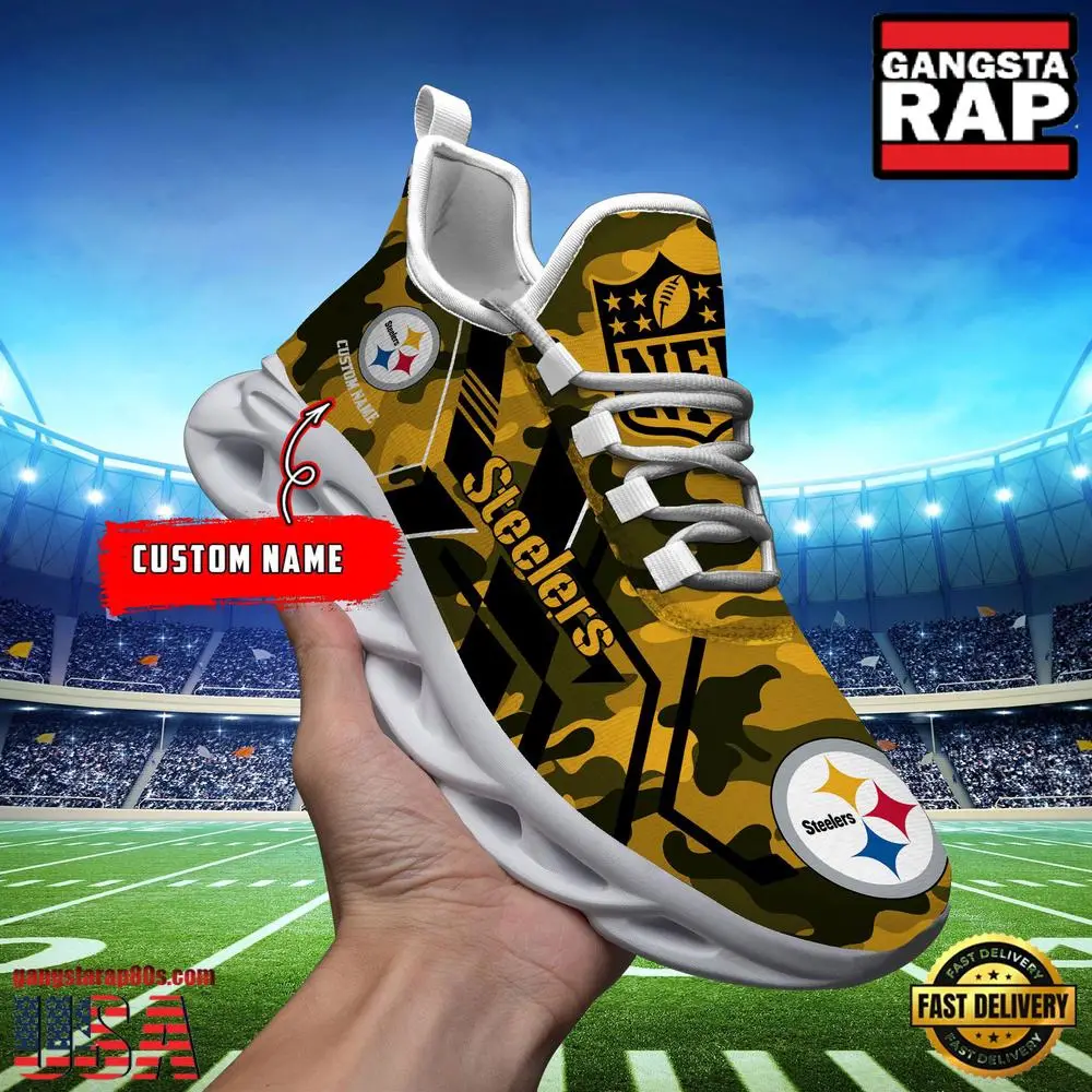 Personalized Pittsburgh Steelers NFL Sport Team Clunky Max Soul Shoes