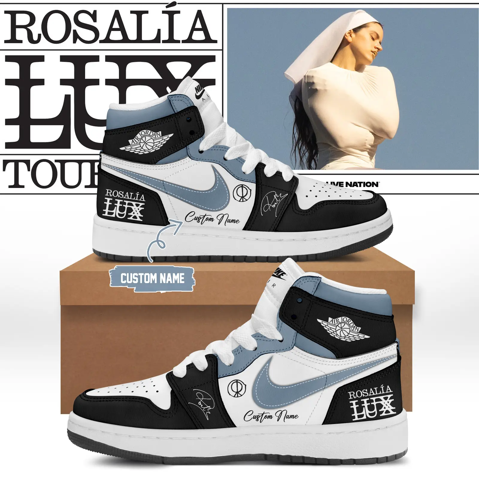 Personalized Rosalía LUX Tour 2026 Signature Shoes Rosalía Apparel Gift for Rosalía Fans