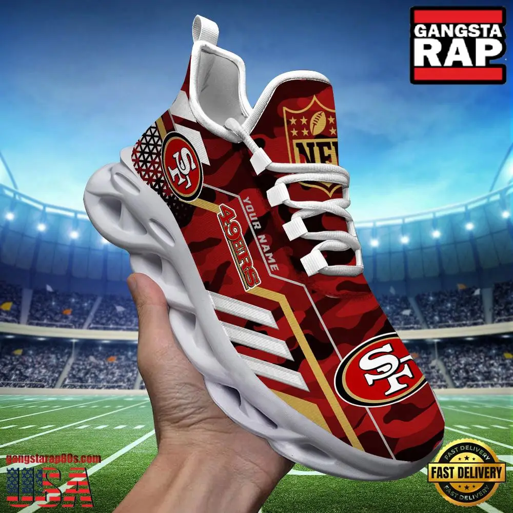 Personalized San Francisco 49ers NFL Sport Team Clunky Max Soul Shoes