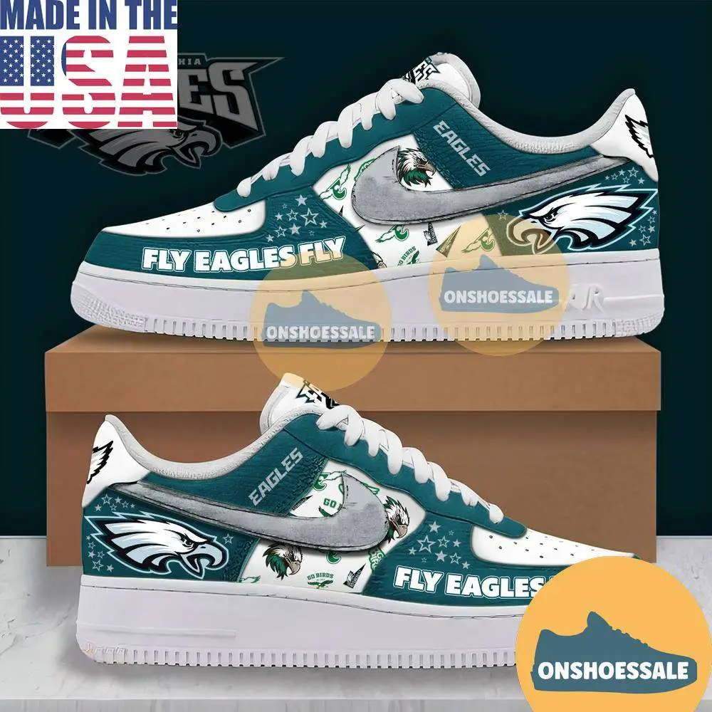 Philadelphia Eagles Fly Eagles Fly Air Force Shoes - Best Gift Shoes Philadelphia Eagles Fly Eagles Fly Air Force Shoes - Best Gift Shoes - Image 1