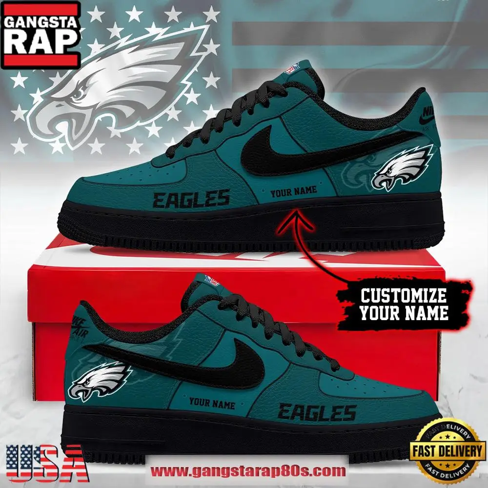 Philadelphia Eagles New 2026 Version NFL Custom Air Force 1 Running Sneakers Shoes