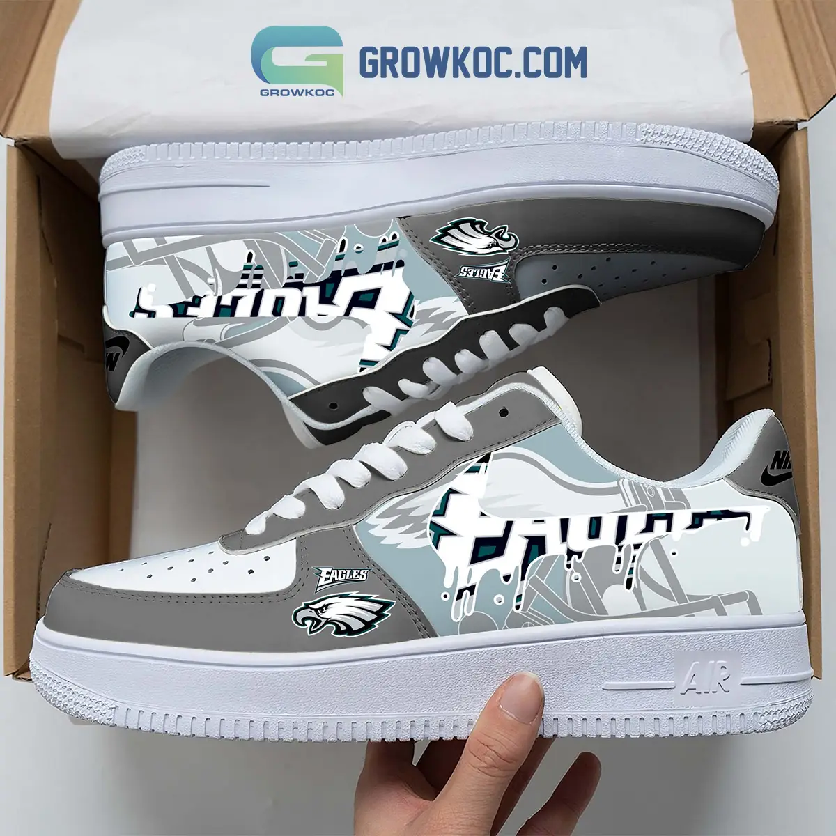 Philadelphia Eagles Team Logo Fan Air Force 1 Shoes