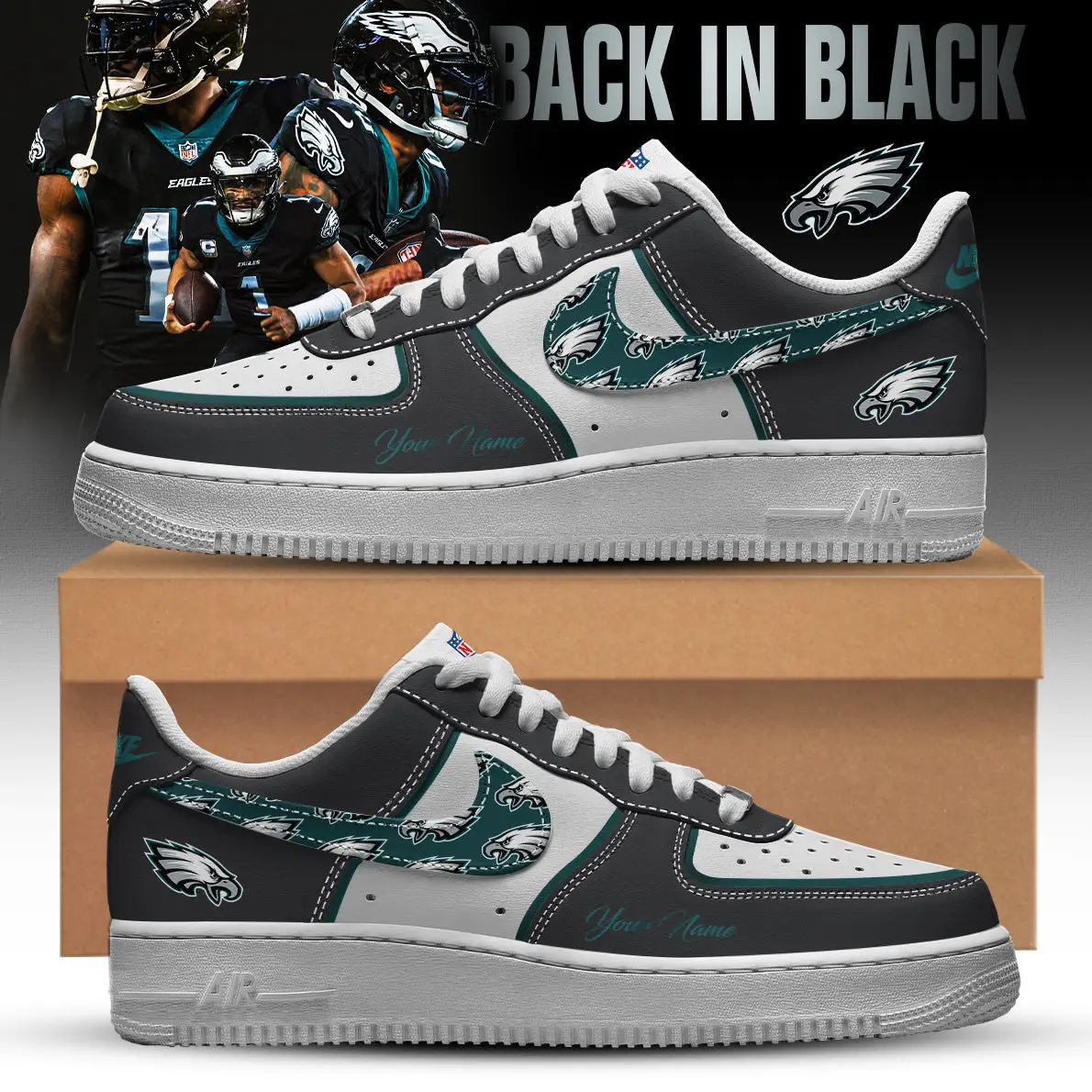 Philadelphia Eagles x Black Friday Limited Edition Air Force 1Sneaker