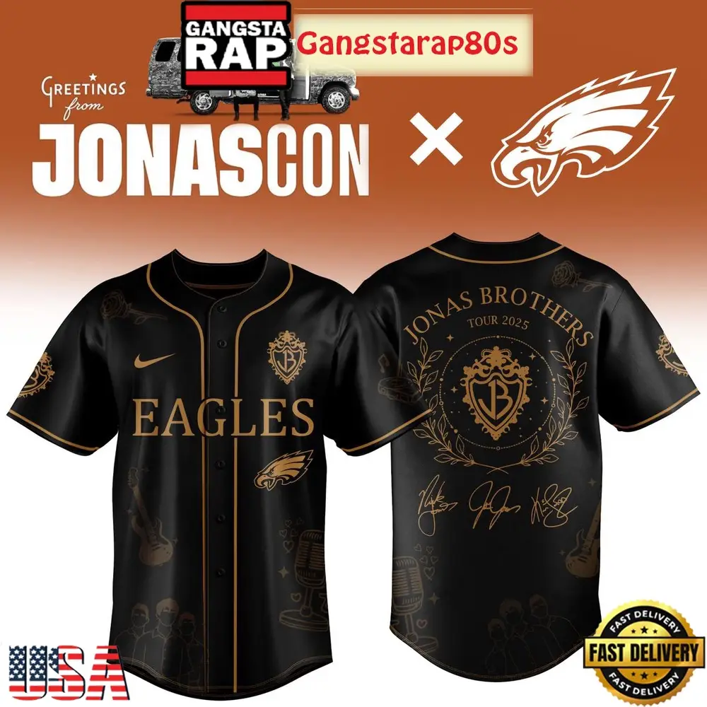 Philadelphia Eagles x Jonas Brother Greetings From Your Hometown 2025 Baseball Jersey