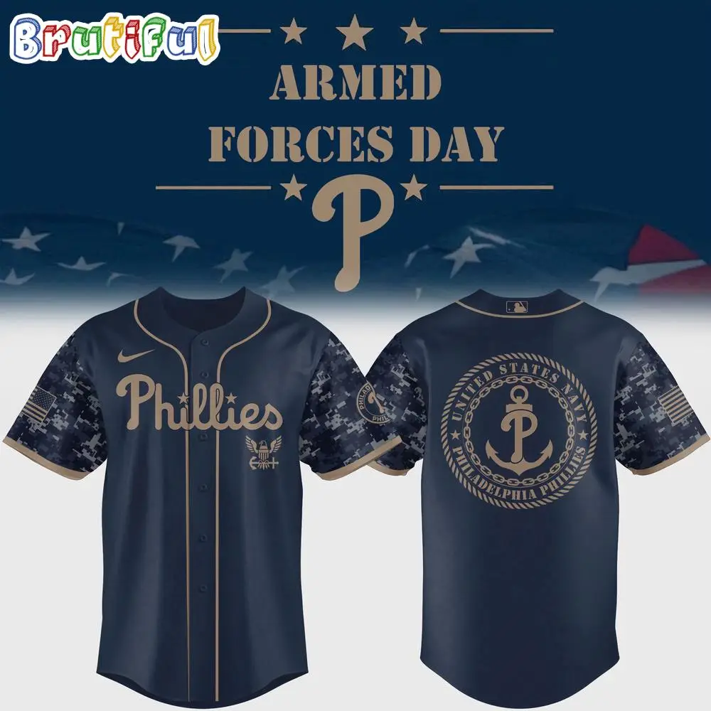 Philadelphia Phillies 2025 Armed Forces Day Baseball Jersey