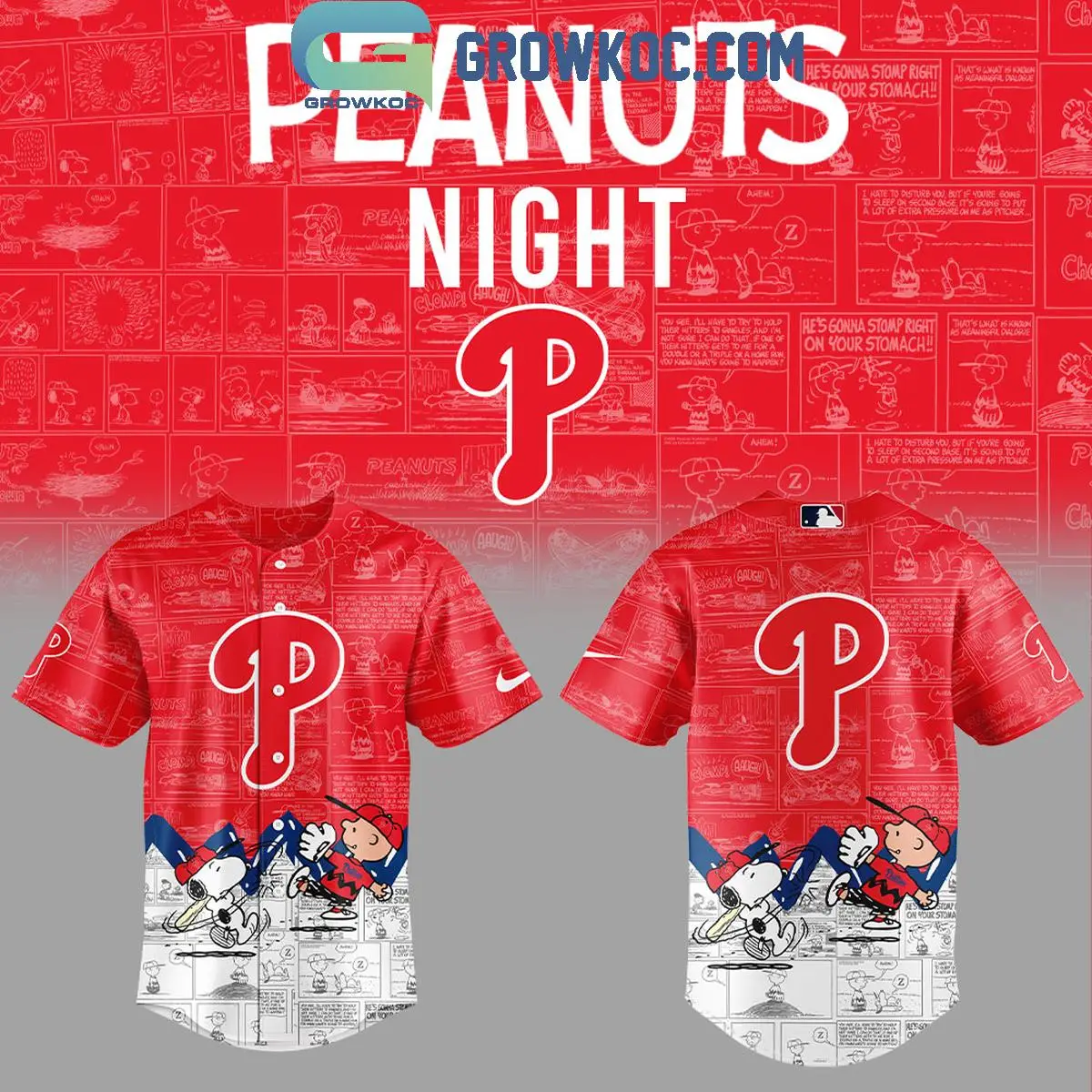 Philadelphia Phillies 75th Anniversary Snoopy Peanuts Baseball Jersey