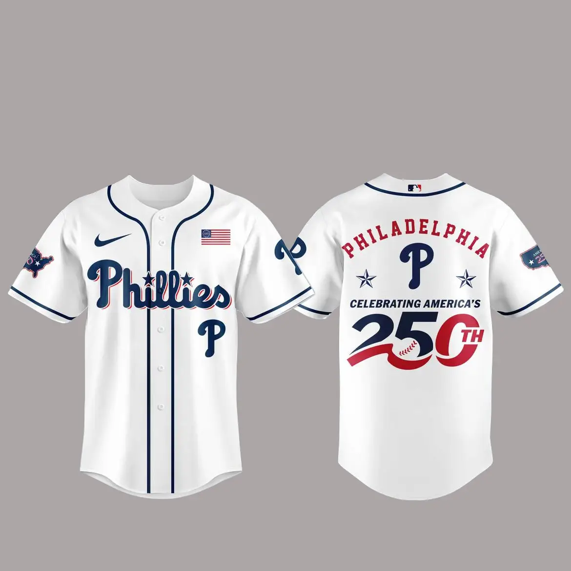 Philadelphia Phillies America 250th Anniversary Of USA 2026 Baseball Jersey - Tazila Philadelphia Phillies America 250th Anniversary Of USA 2026 Baseball Jersey - Tazila - Image 1