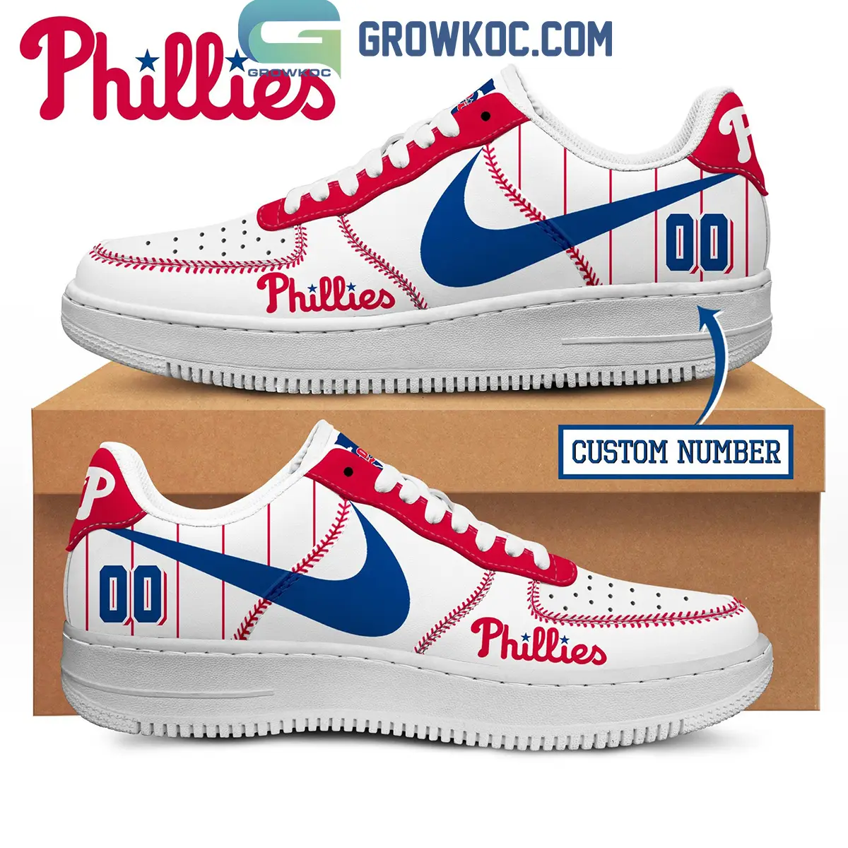 Philadelphia Phillies Fan Personalized Air Force 1 Shoes