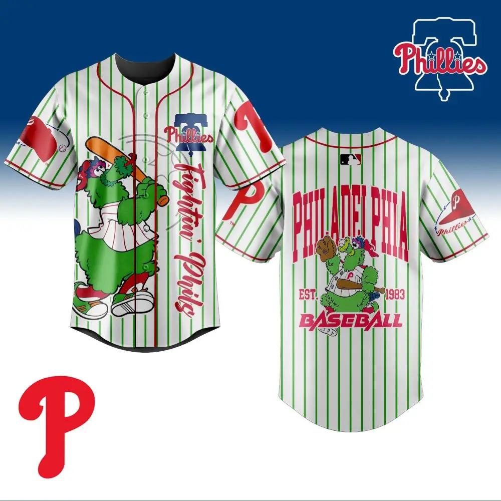 Philadelphia Phillies Fanatic Jersey - Vintage Striped Baseball Shirt – Limited Edition