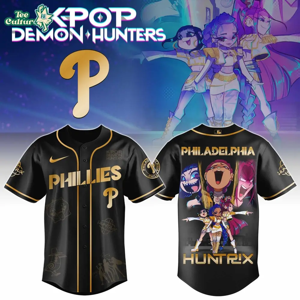 Philadelphia Phillies Golden Kpop Demon Hunter Limited Edition Baseball Jersey – New Arrival