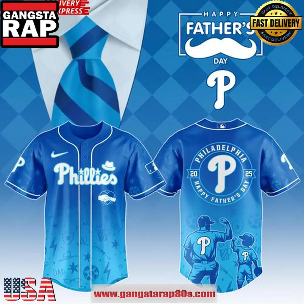 Philadelphia Phillies Happy Fathers Day 2025 Special Baseball Jersey Shirt