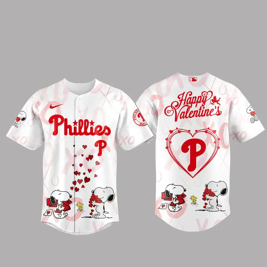 Philadelphia Phillies Happy Valentine 2026 Baseball Jersey - Tazila