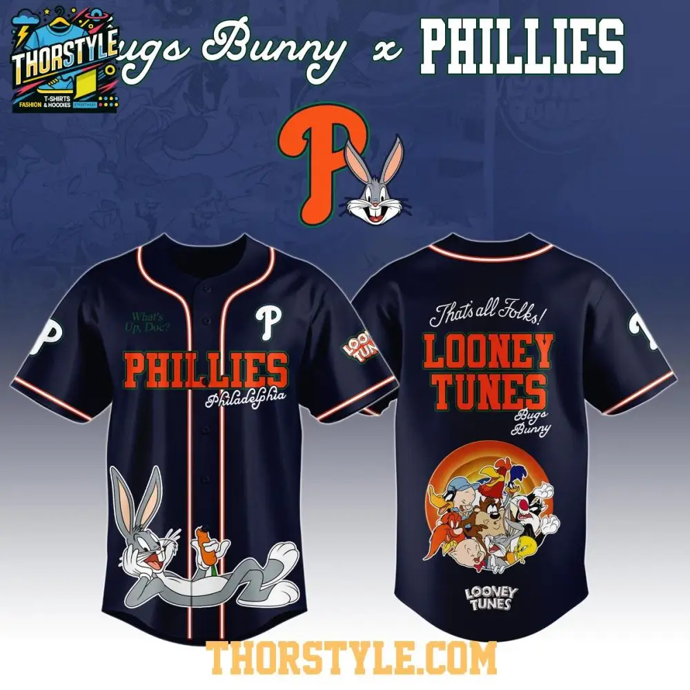 Philadelphia Phillies Looney Tunes 2025 What'S Up Doc Baseball Jersey