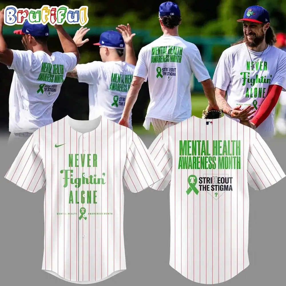 Philadelphia Phillies Mental Health Awareness Month 2025 Baseball Jersey