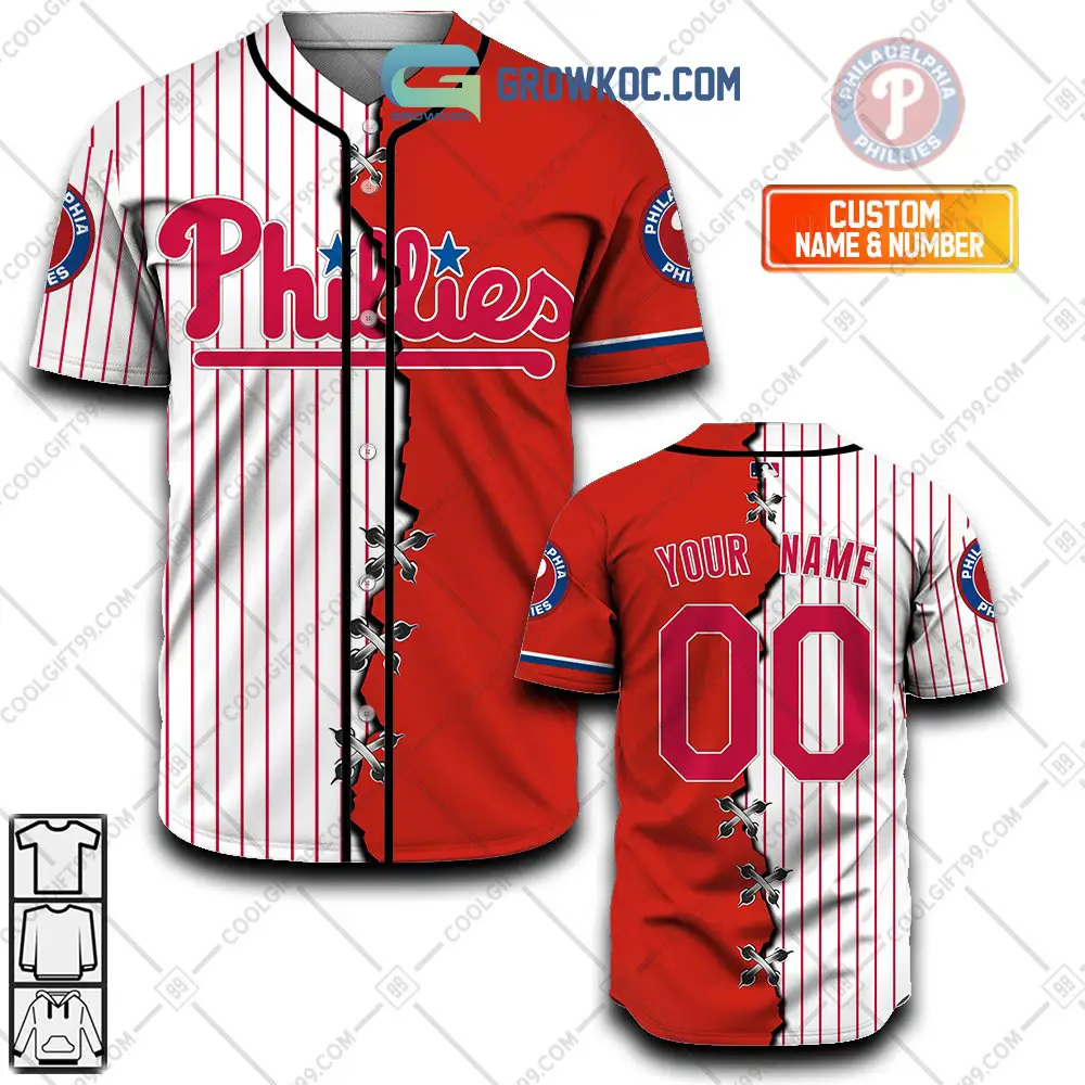 Philadelphia Phillies MLB Personalized Mix Baseball Jersey