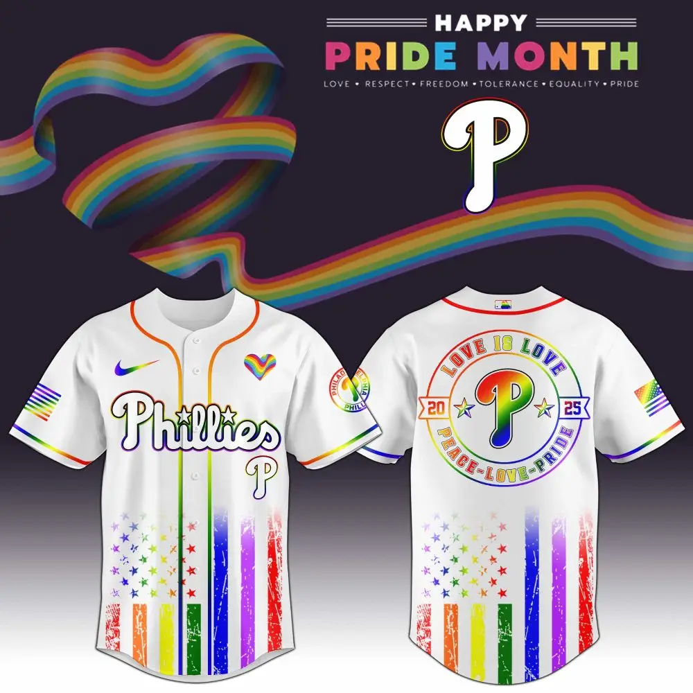 Philadelphia Phillies Mlb X Happy Pride Month Limited Edition Custom Baseball Jersey