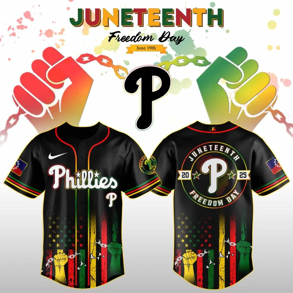 Philadelphia Phillies Mlb X Juneteenth Day Custom Baseball Jersey Edition Custom Baseball Jersey