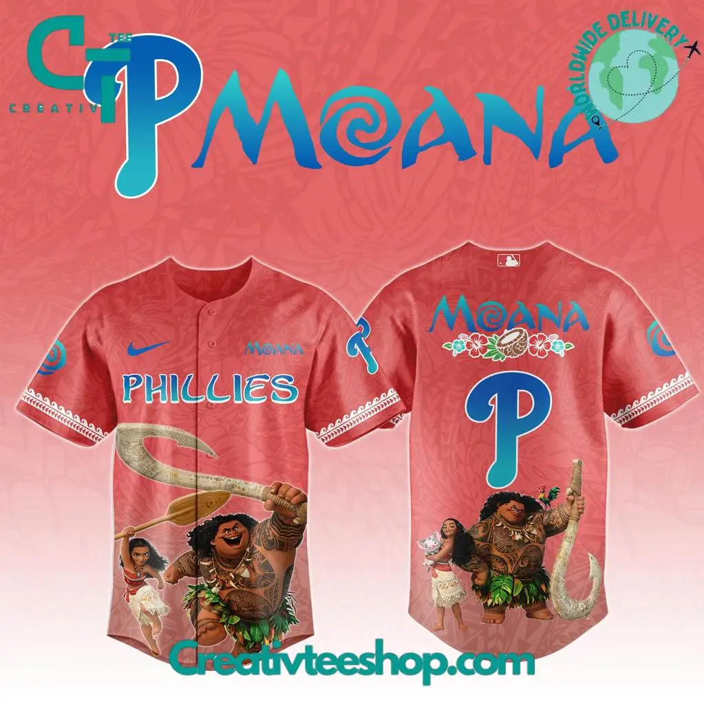 Philadelphia Phillies Mlb X Moana Special Baseball Jersey