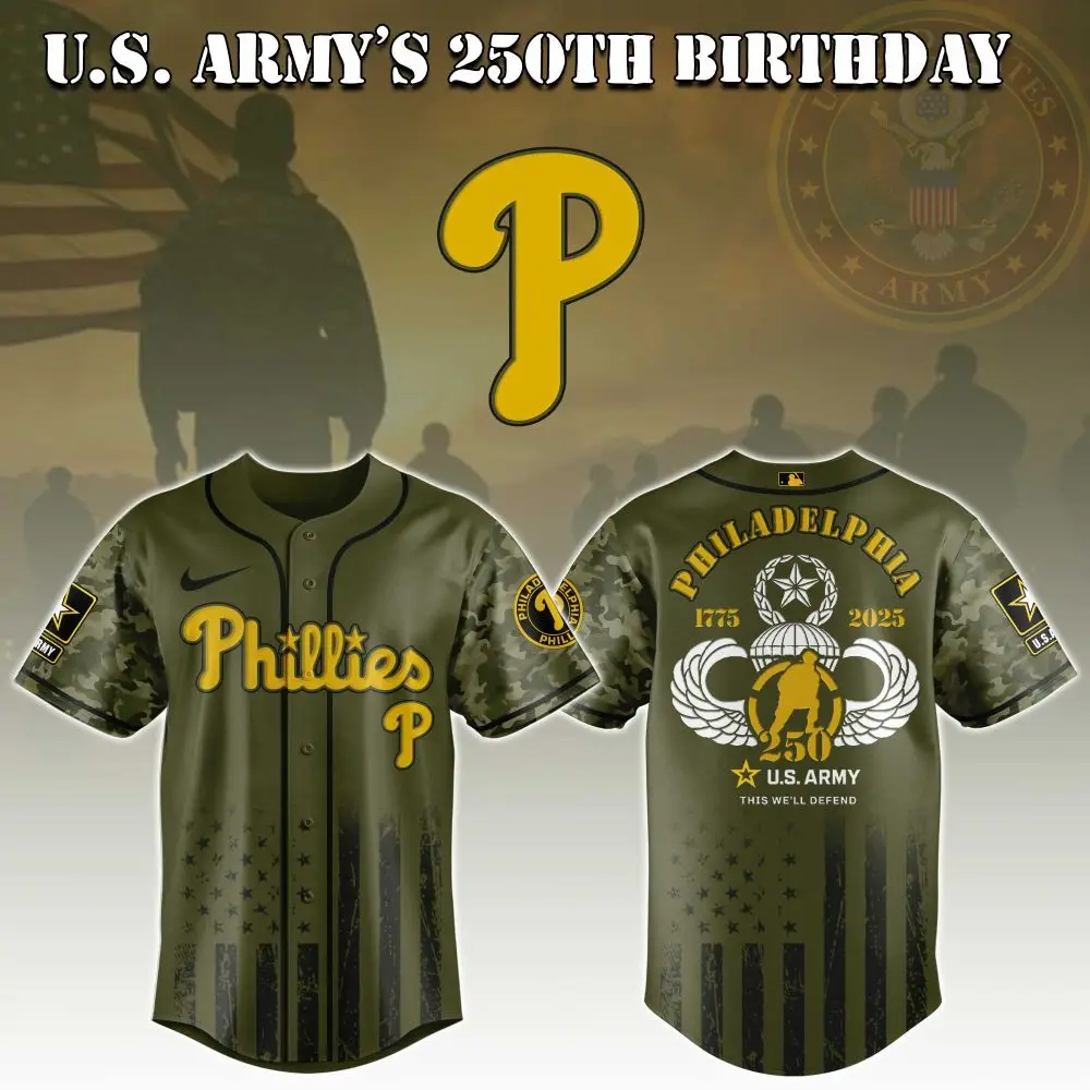 Philadelphia Phillies Mlb X U.S. Army This We'Ll Defend Custom Baseball Jersey