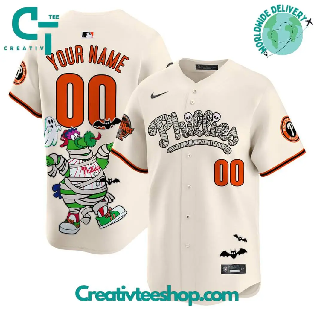 Philadelphia Phillies Phanatic Halloween Baseball Jersey Philadelphia Phillies Phanatic Halloween Baseball Jersey - Image 1