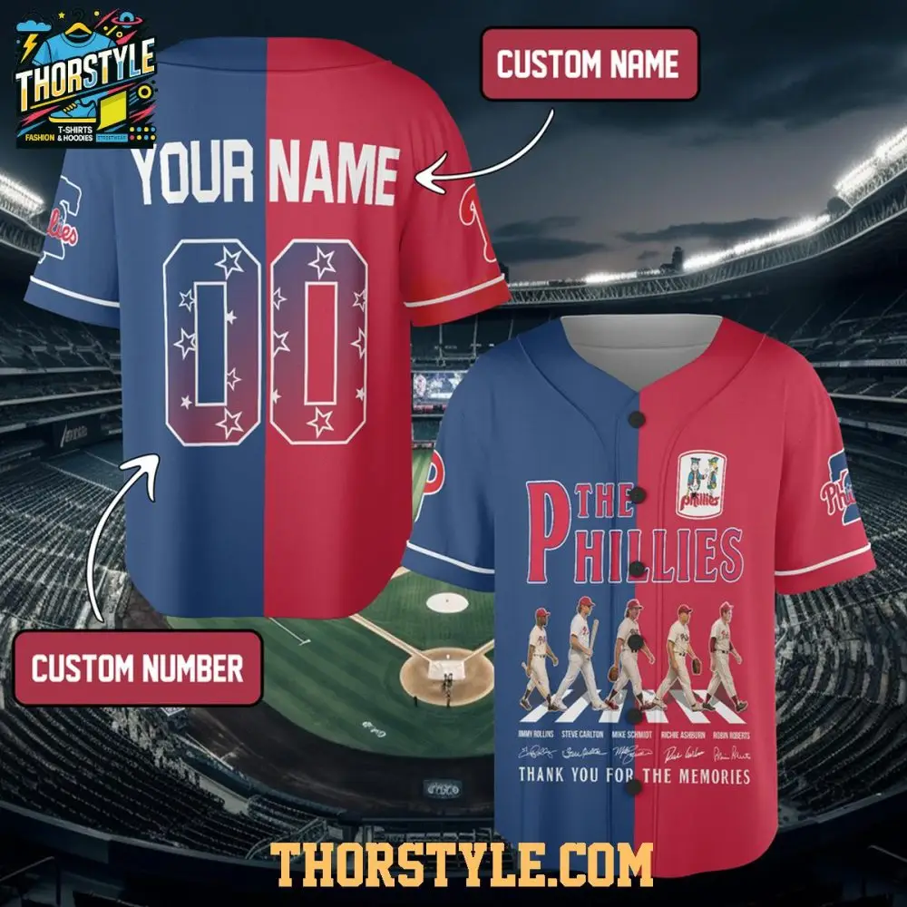 Philadelphia Phillies Since 1883 Thank You Personalized Baseball Jersey