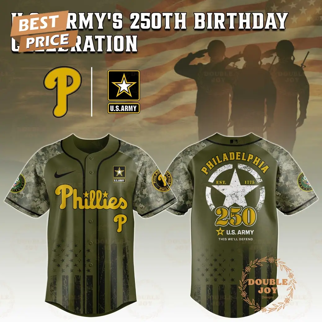 Philadelphia Phillies U.S. Army's 250th Limited Edition Baseball Jersey