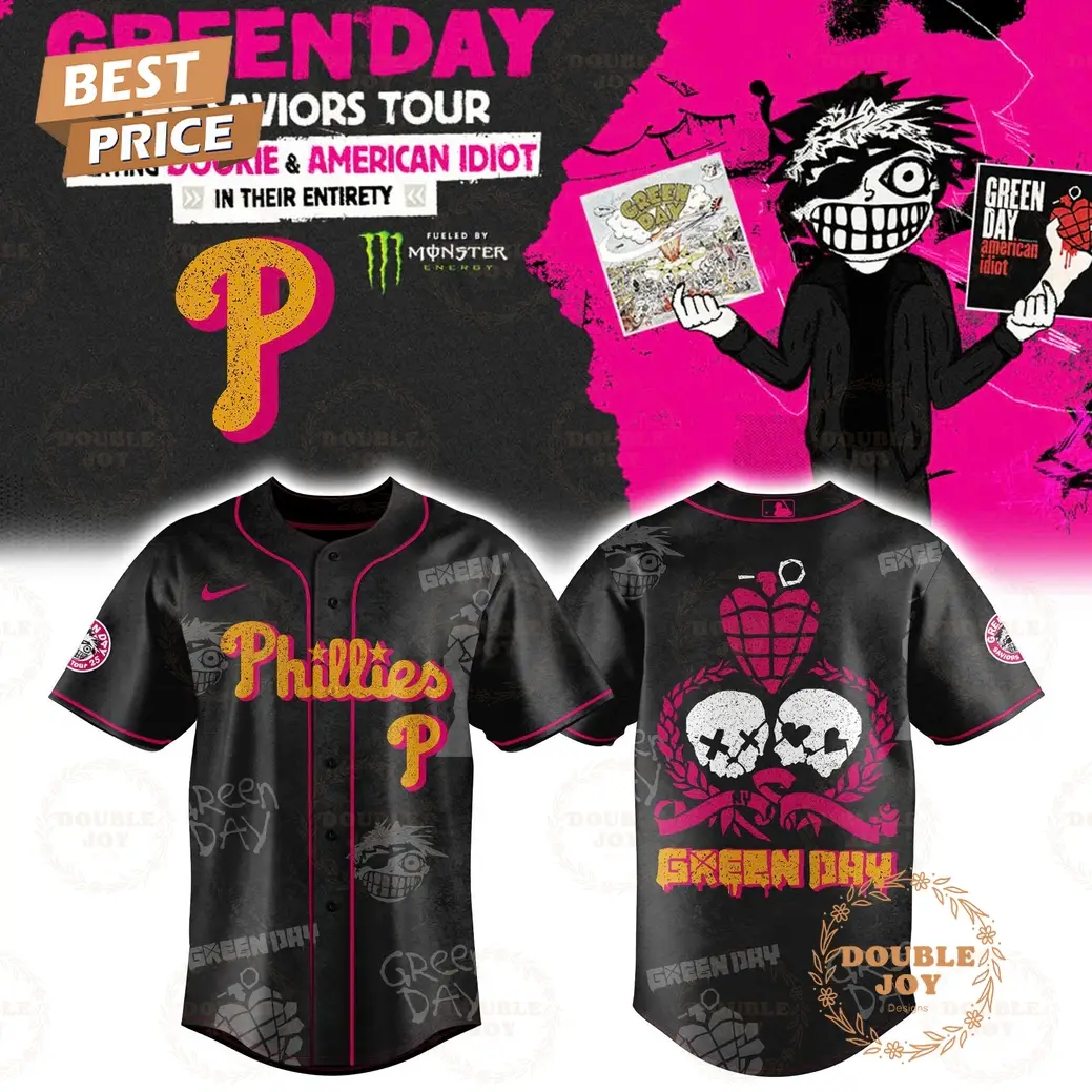 Philadelphia Phillies x Green Day The Saviors Tour 2025 Limited Edition Baseball Jersey