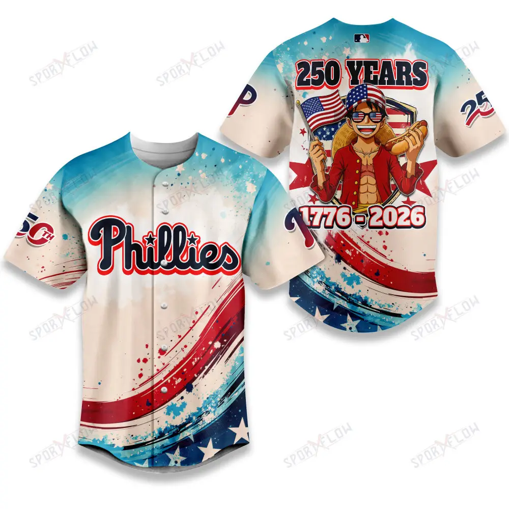 Philadelphia Phillies X Luffy 250 Years Celebration Party Baseball Jersey