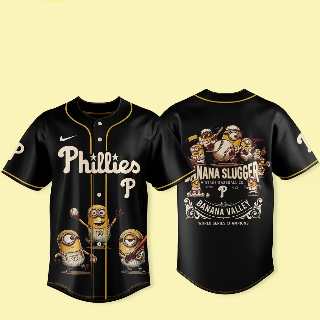 Philadelphia Phillies x Minions and Monsters 2026 Vintage 1920s Baseball Jersey - Tazila