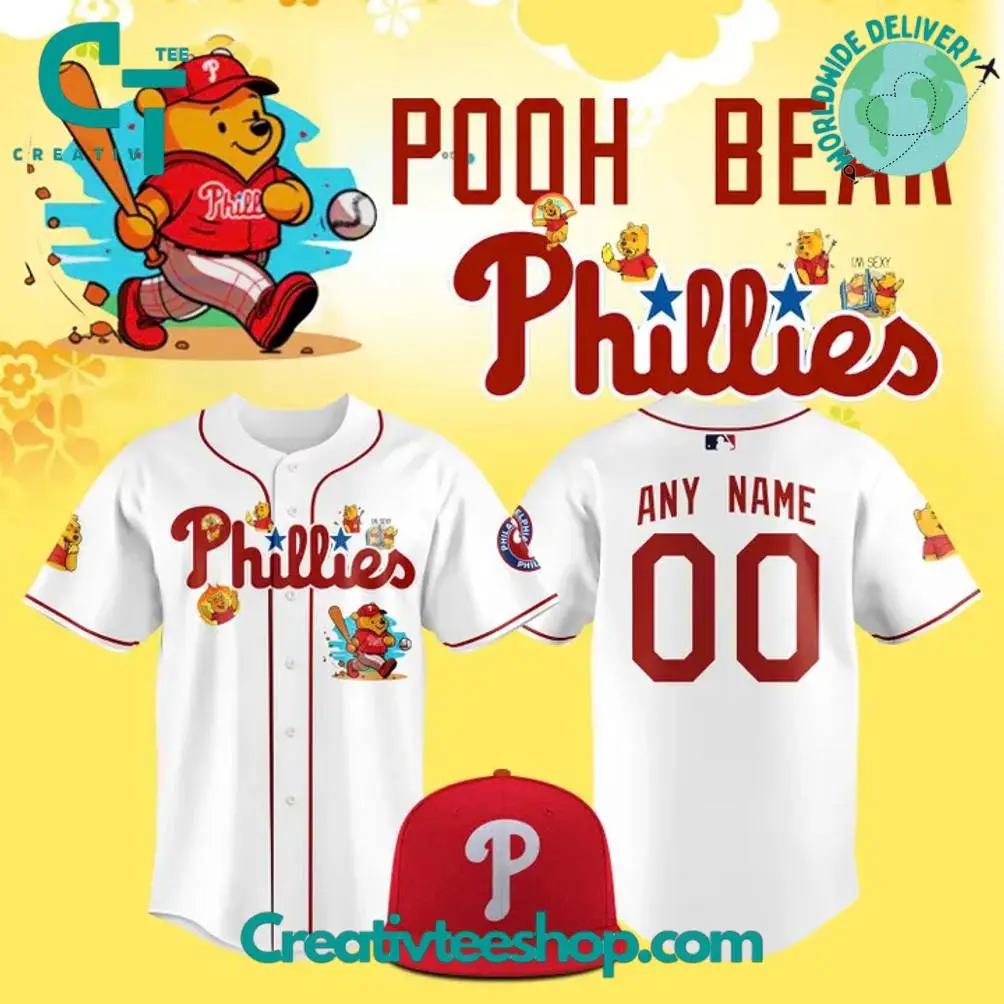 Philadelphia Phillies X Pooh Bear Limited Edition Baseball Jersey