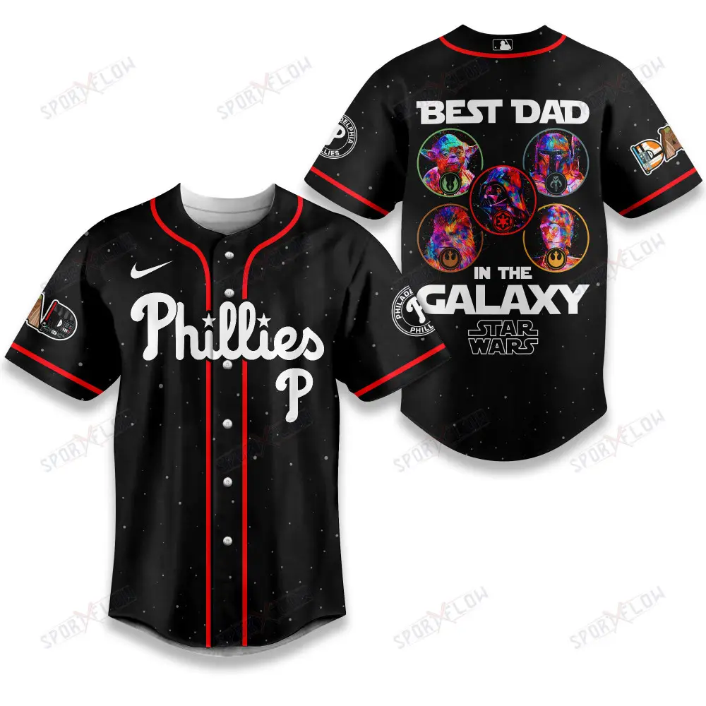 Philadelphia Phillies X Star Wars The Chosen Dad Father'S Day Baseball Jersey