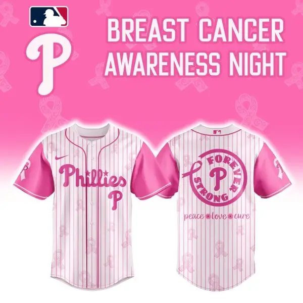 Phillies Breast Cancer Awareness Jersey - Support & Style With Every Wear!