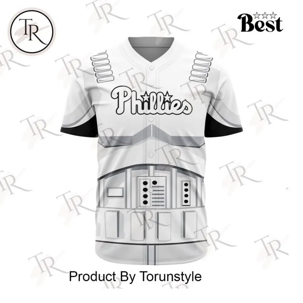Phillies Sci-Fi Baseball Jersey - Unique Galactic Design For Fans