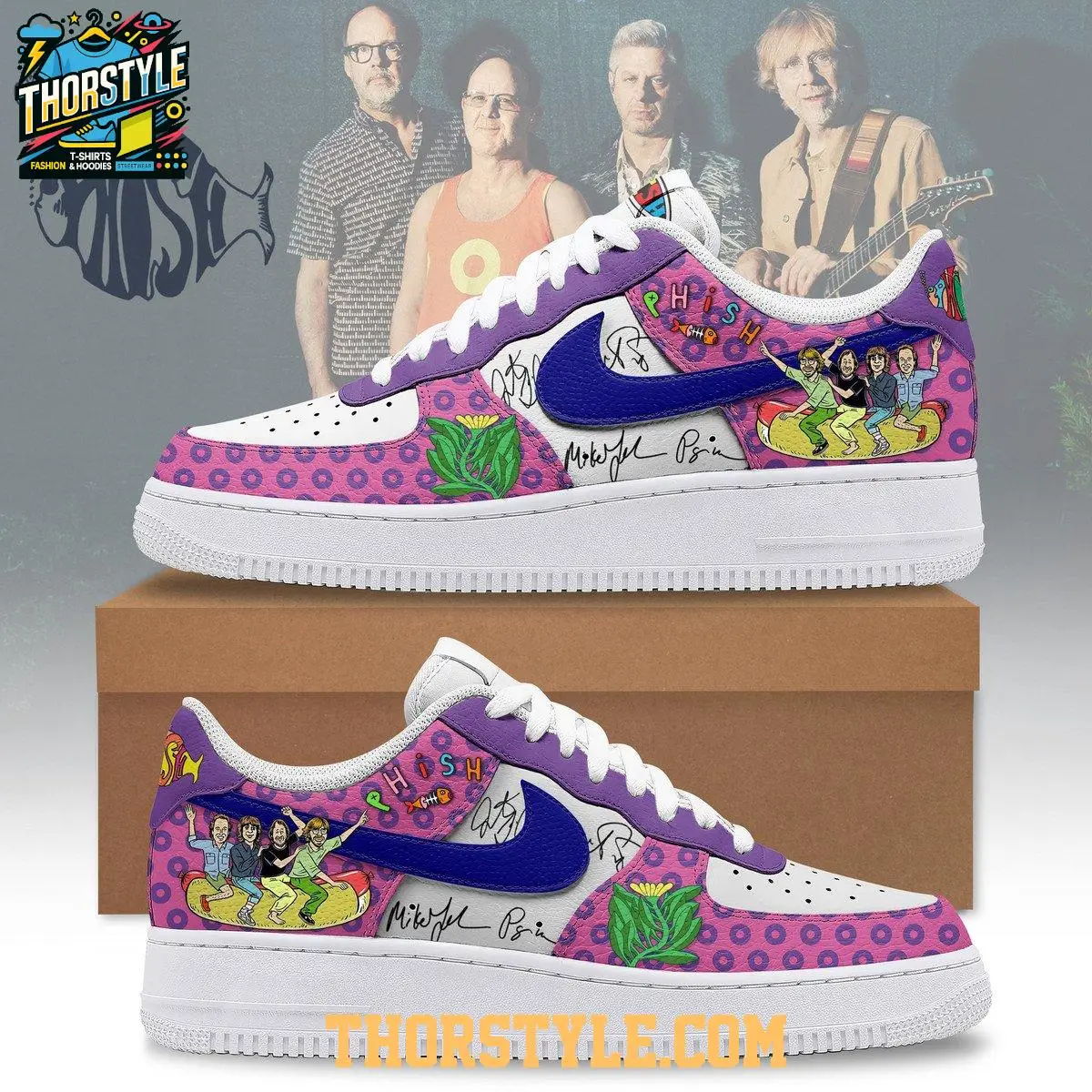 Phish 2025 Wading In The Velvet Sea Air Force 1 Shoes Phish 2025 Wading In The Velvet Sea Air Force 1 Shoes - Image 1