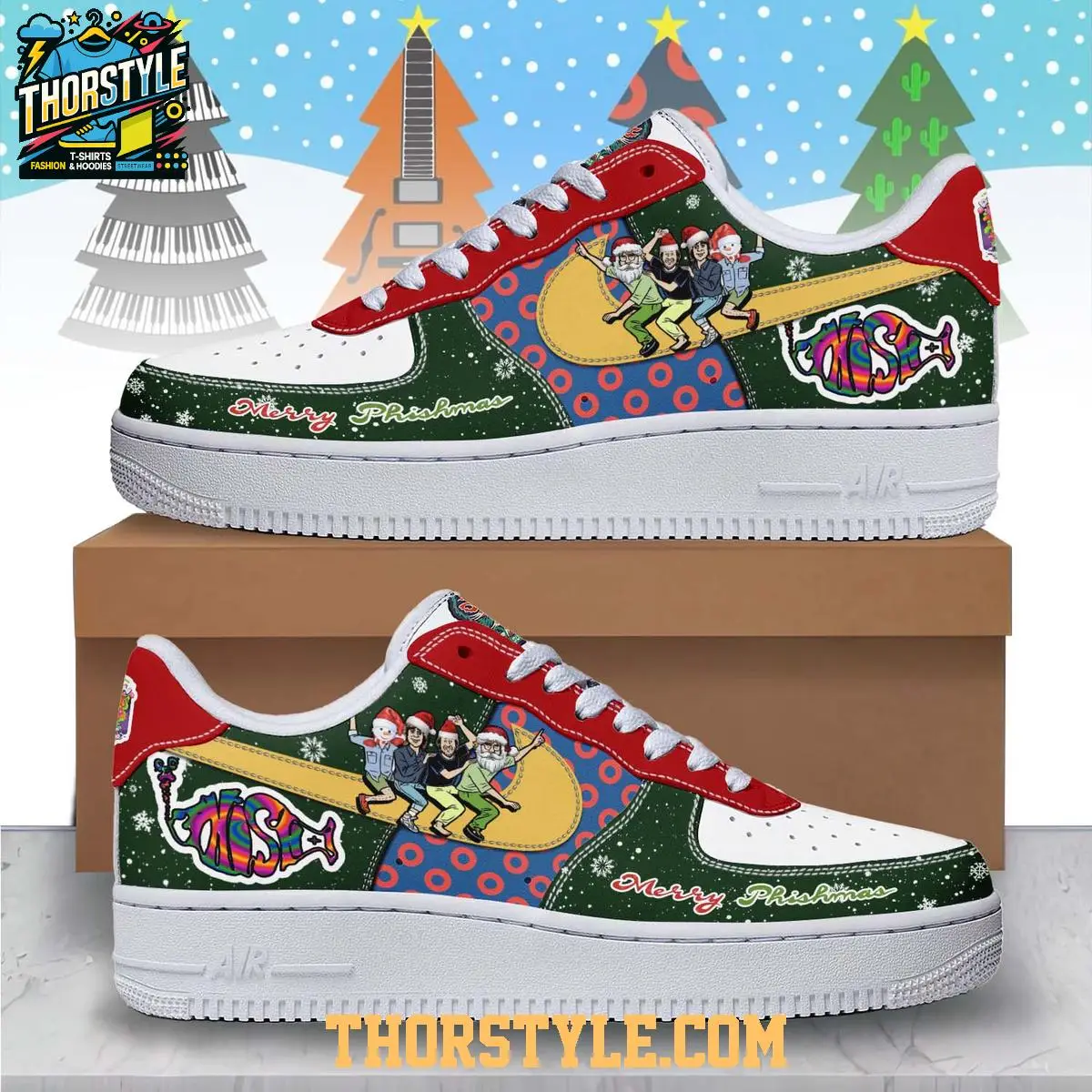 Phish Band Christmas My Friend 2025 Personalized Air Force 1 Shoes