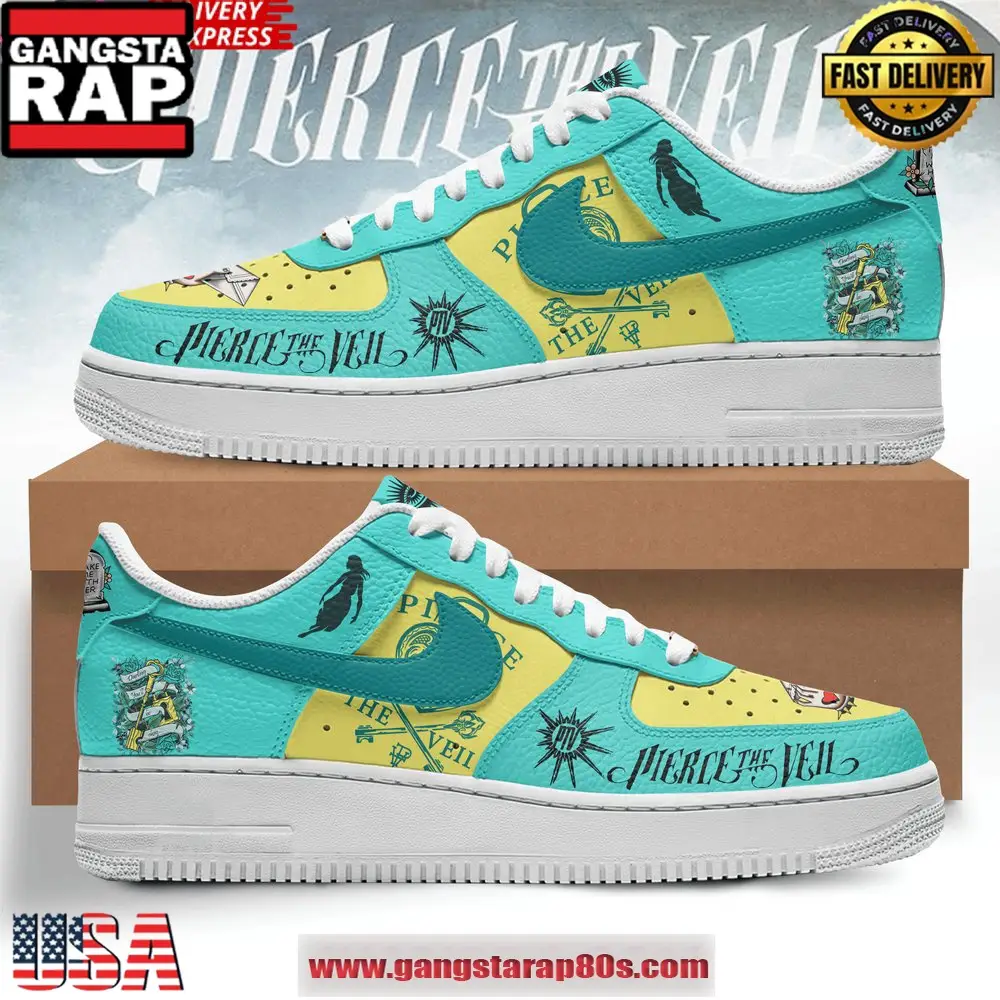 Pierce The Veil Blue Water Unique Design Nike Air Force 1 Sneakers Shoes